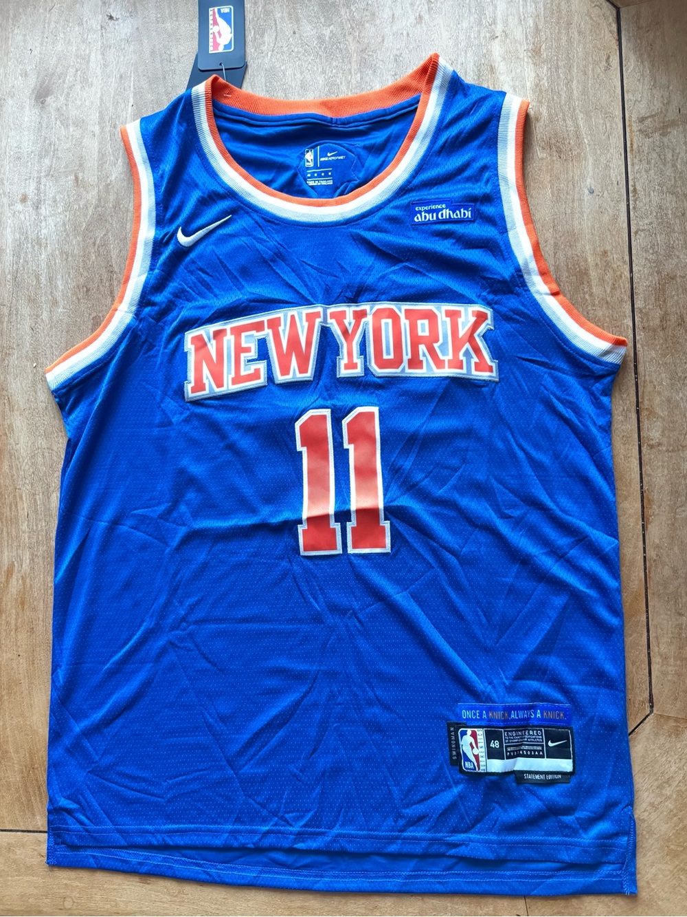Nike Blue and Orange New York Basketball Jersey #11